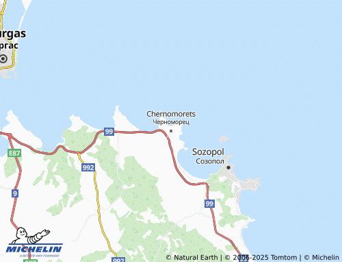 MICHELIN Chernomorets map - ViaMichelin