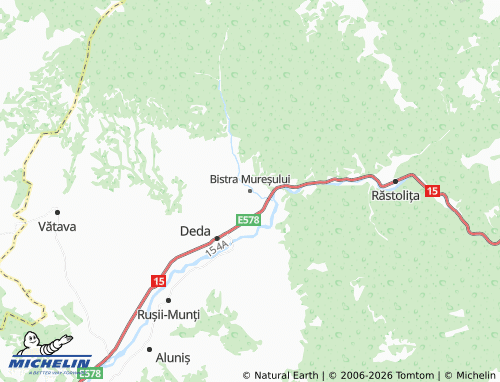 Carte MICHELIN Bistra Mureșului - ViaMichelin
