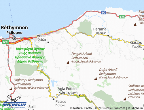 MICHELIN Amnatos map - ViaMichelin