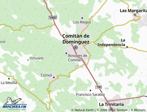 Mapa MICHELIN Popular Comitán - ViaMichelin