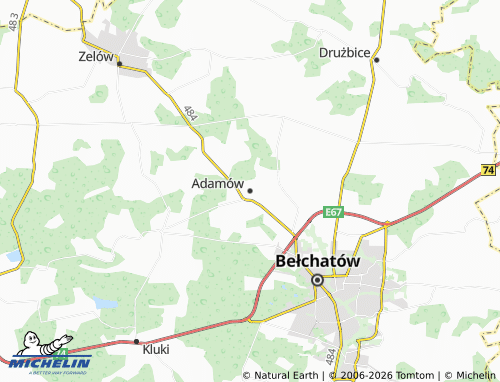 MICHELIN-Landkarte Adamów - ViaMichelin