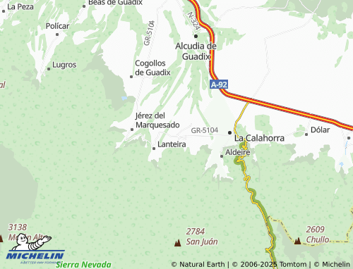 MICHELIN Alquife map - ViaMichelin