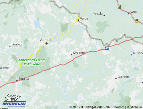 Mapa MICHELIN Smiltenes novads - ViaMichelin