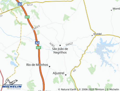 MICHELIN São João de Negrilhos map - ViaMichelin