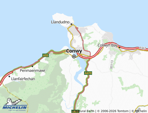 Mappa MICHELIN Conwy - ViaMichelin