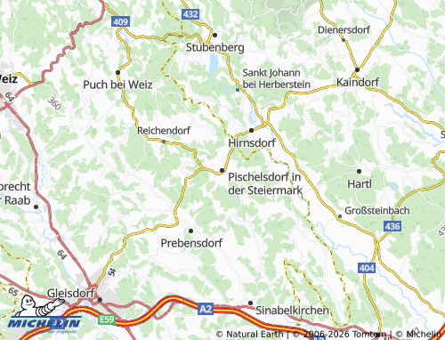 MICHELIN Pischelsdorf in der Steiermark map - ViaMichelin