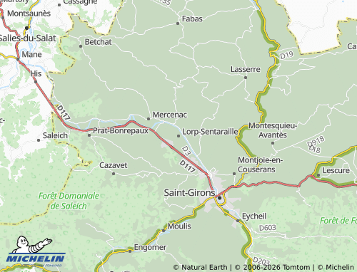 Mappa MICHELIN Lorp-Sentaraille - ViaMichelin