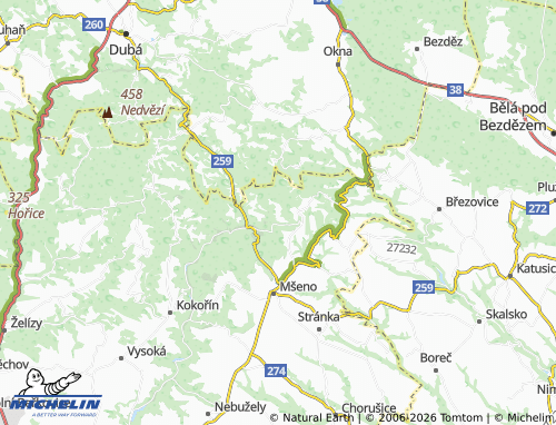 Kaart MICHELIN Příbohy - ViaMichelin
