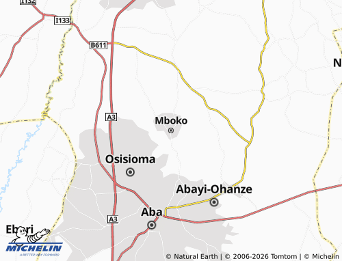 Mapa MICHELIN Mboko - ViaMichelin
