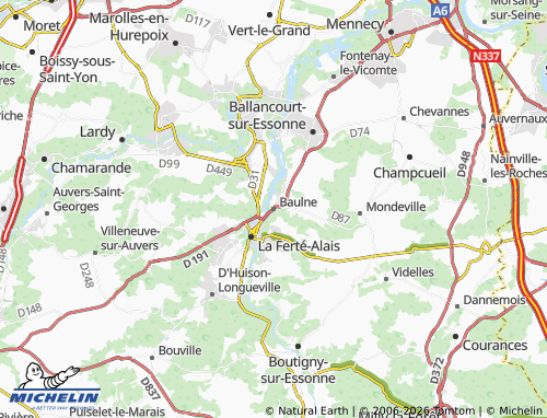 Mapa MICHELIN Baulne - ViaMichelin