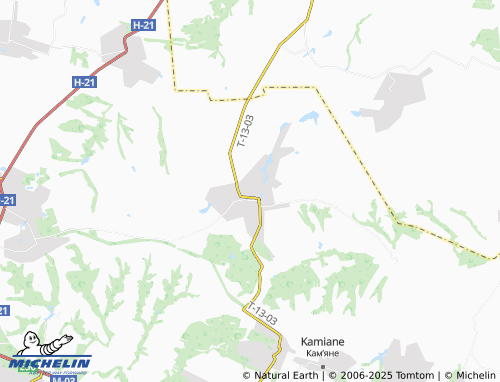 MICHELIN Chervona Poliana map - ViaMichelin