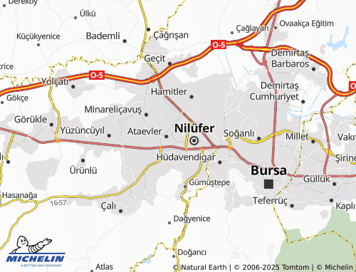 MICHELIN Cumhuriyet map - ViaMichelin