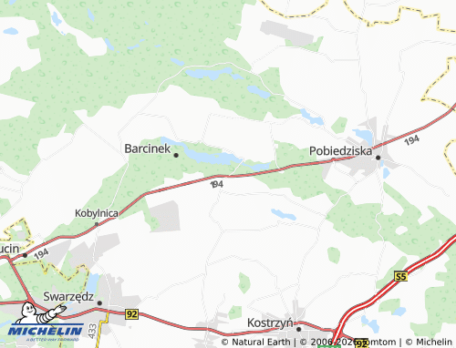 Carte MICHELIN Jerzykowo - ViaMichelin