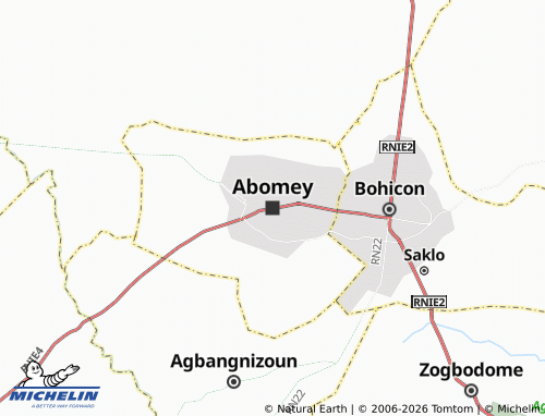 MICHELIN-Landkarte Abomey - ViaMichelin