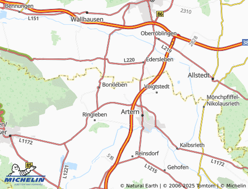 MICHELIN-Landkarte Kachstedt - ViaMichelin