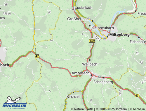 MICHELIN-Landkarte Weckbach - ViaMichelin
