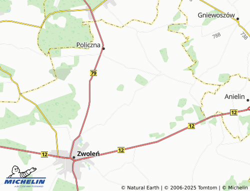 MICHELIN Biały Ług map - ViaMichelin