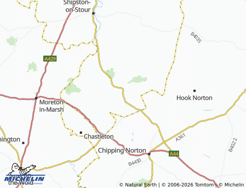 Carte MICHELIN Long Compton - ViaMichelin