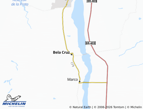 Mappa MICHELIN Bela Cruz - ViaMichelin