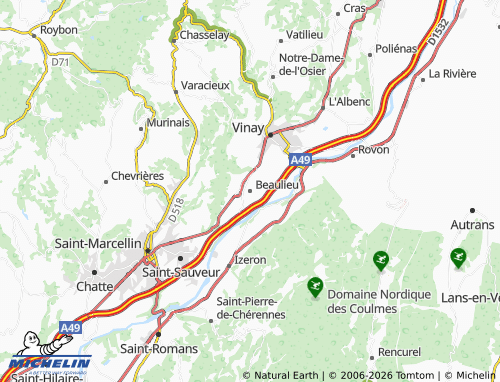 MICHELIN Beaulieu map - ViaMichelin
