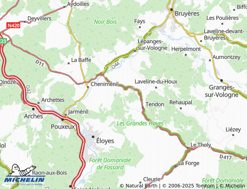 Carte MICHELIN Xamontarupt - ViaMichelin