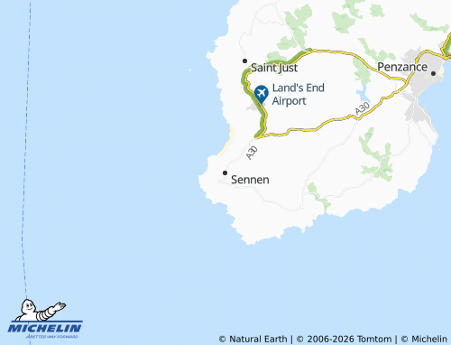 Carte MICHELIN Sennen - ViaMichelin