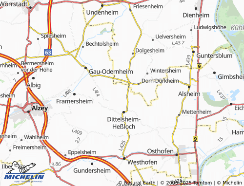 MICHELIN Frettenheim map - ViaMichelin