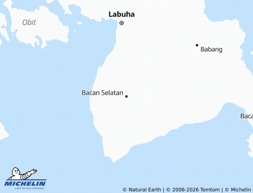 MICHELIN Bacan Selatan map - ViaMichelin