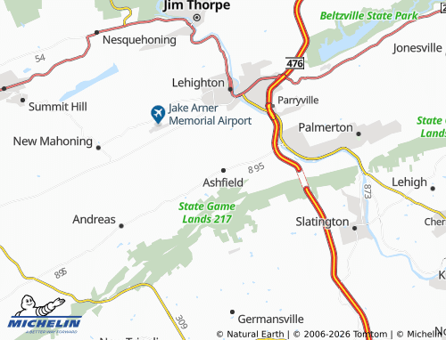 Mappa MICHELIN Ashfield - ViaMichelin