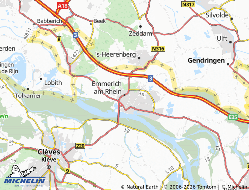 MICHELIN Emmerich am Rhein map - ViaMichelin