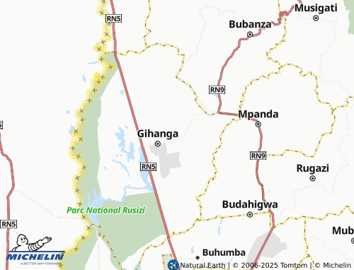 MICHELIN Murira map - ViaMichelin