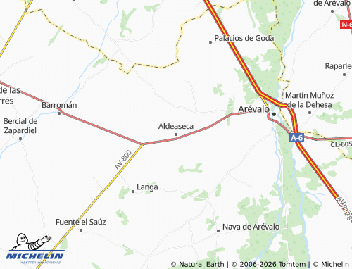 Mapa MICHELIN Aldeaseca - ViaMichelin
