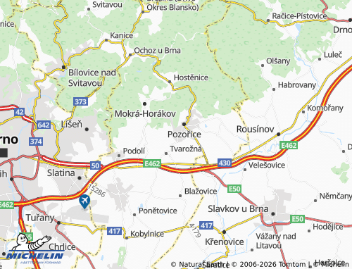 Kaart MICHELIN Sivice - ViaMichelin