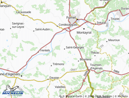 Carte MICHELIN Saint-Georges - ViaMichelin