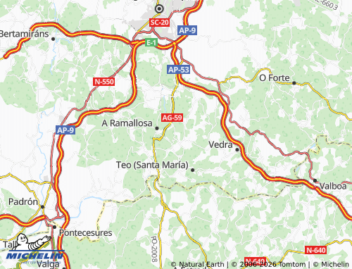 MICHELIN Oza map - ViaMichelin