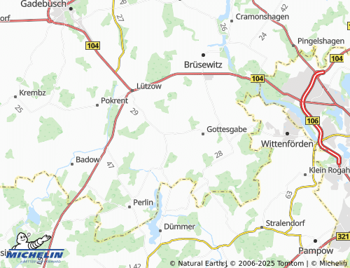 Mapa MICHELIN Klein Welzin - ViaMichelin