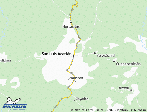 Mapa MICHELIN San Luis Acatlán - ViaMichelin