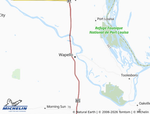 Mappa MICHELIN Wapello - ViaMichelin