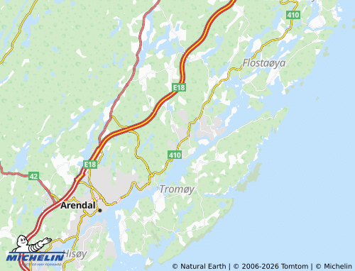 Kaart MICHELIN Mørefjær - ViaMichelin