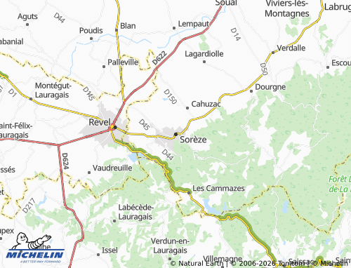 Mapa MICHELIN Sorèze - ViaMichelin