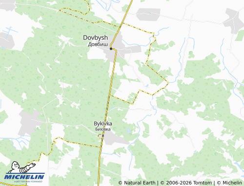 MICHELIN Osychne map - ViaMichelin