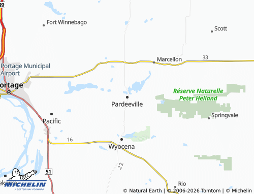 Kaart MICHELIN Pardeeville - ViaMichelin