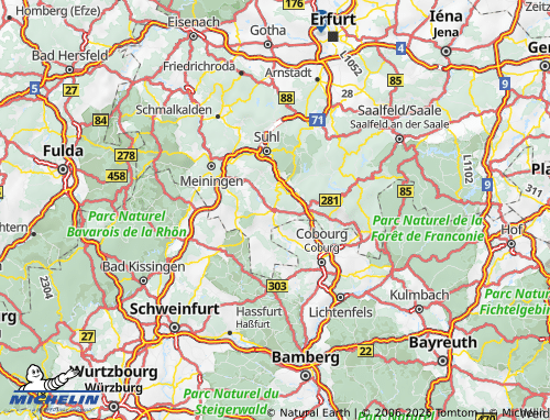 MICHELIN Hildburghausen map - ViaMichelin