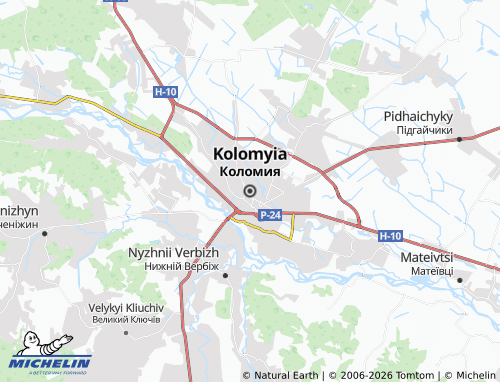 MICHELIN Kolomyia map - ViaMichelin