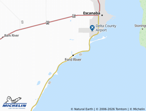 Mappa MICHELIN Ford River - ViaMichelin