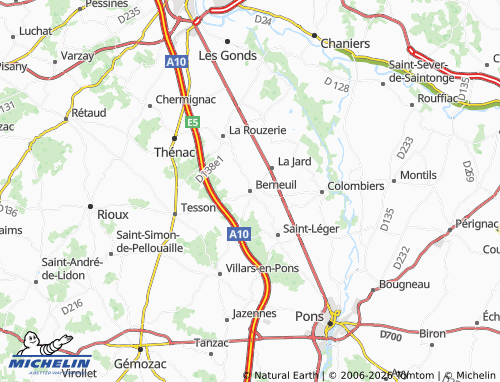 Mapa MICHELIN Berneuil - ViaMichelin