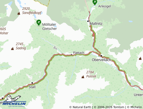 Mapa MICHELIN Flattach - ViaMichelin