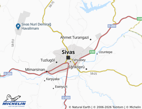 MICHELIN Gökçebostan map - ViaMichelin