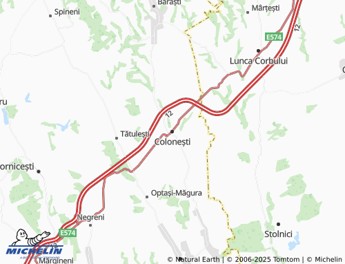 MICHELIN Colonești map - ViaMichelin