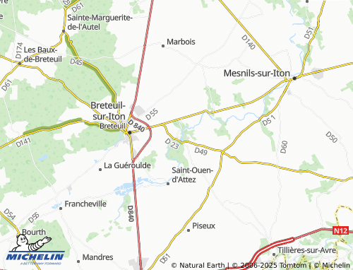 Carte MICHELIN Condé-sur-Iton - ViaMichelin